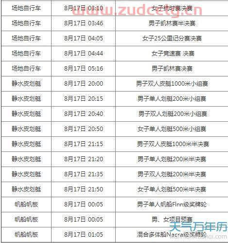 中国队八月赛程（中国队八月赛程表）